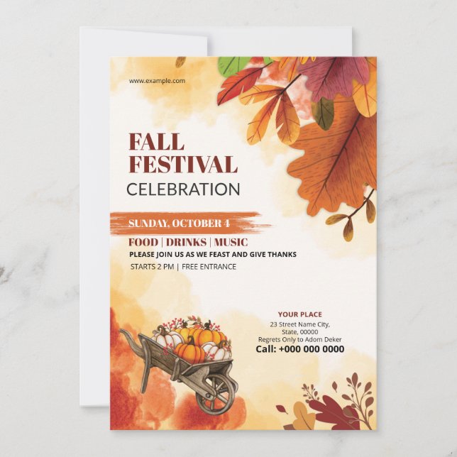 Invitation Festival d'automne Modèle (Devant)
