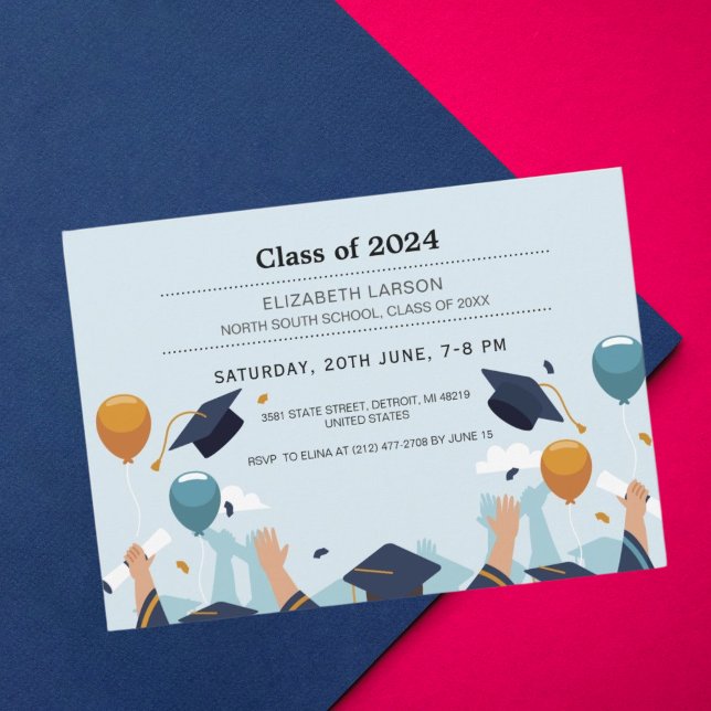 Invitation Festival de collage photo moderne Graduation Celeb (Créateur téléchargé)