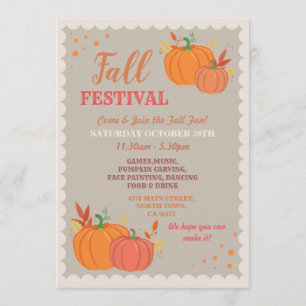 Invitation Festival de la récolte d'automne Feuilles de citro