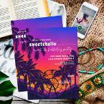 Invitation Festival de musique | Ferris Wheel Palms Sweet 16<br><div class="desc">Prévoyez-vous une fête d'anniversaire super avec un thème de festival de musique ? ! Sweet 16 thèmes transforment une fête d'anniversaire ordinaire en une célébration épique. Pour l’adolescent d’honneur, c’est l’occasion de célébrer le voyage passionnant (et parfois intimidant) vers l’âge adulte. Réfléchissez au-delà du gâteau d’anniversaire et des serpentins avec...</div>