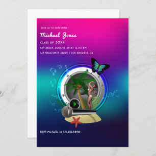 Invitation Festival de musique tropicale Graduation Party Inv