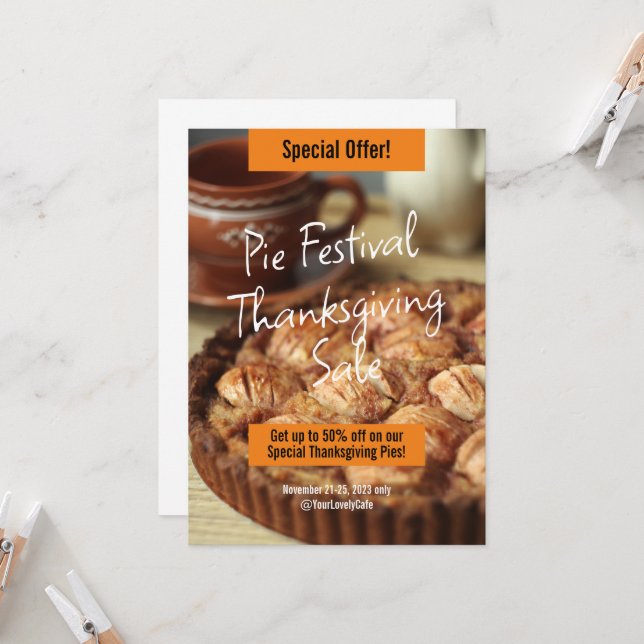 Invitation Festival de promotion de vente spéciale modifiable (Devant/Arrière en situation)