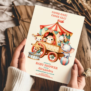 Invitation Festival du Carnaval de cirque Baby shower