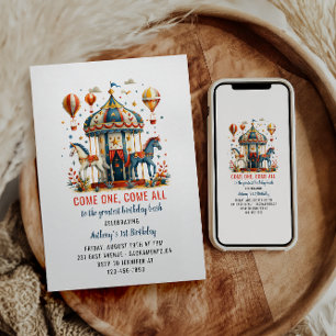 Invitation Festival du Carnaval de Cute Circus 1er anniversai