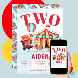 Invitation Festival du cirque du Carnaval 2e anniversaire de