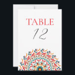 Invitation Festival Elegance Mandala Wedding Table Number<br><div class="desc">Beautiful invitations and stationery for special occasions and festivals are available in both physical and digital formats. We can extend any design into matching items such as RSVP cards,  labels,  envelopes,  and more. Customization is available upon request. Looking forward to hearing from you!</div>