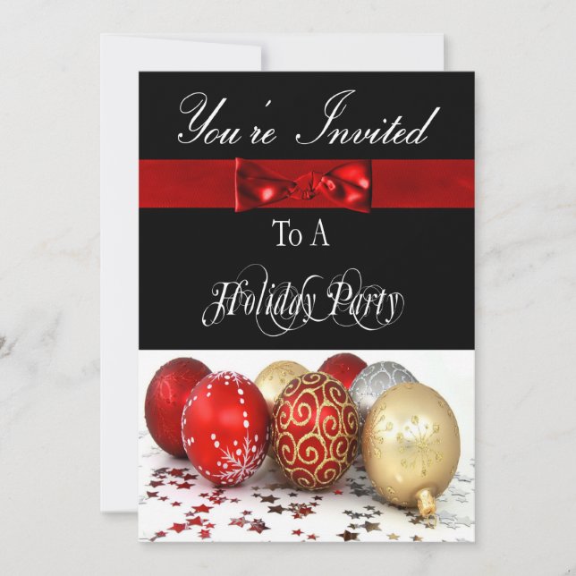 Invitation Festivale pour fêtes de fin d'année (Devant)