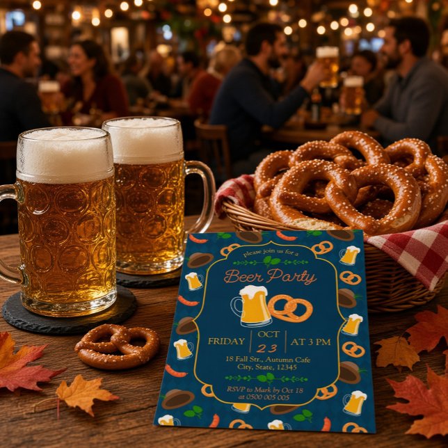 Invitation festive à la fête de la bière Oktoberfe (Créateur téléchargé)