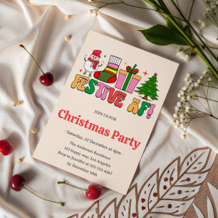 Invitation Festive AF Funny Christmas Party   Vacances modern