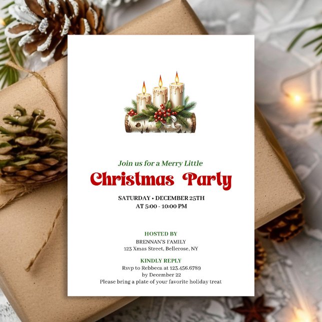 Invitation Festive Christmas decoration invite digital file (Festive Christmas decoration invite digital file

)