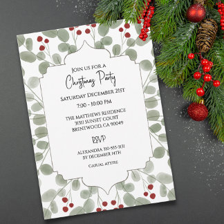 Invitation Festive Christmas Holiday Party Custom
