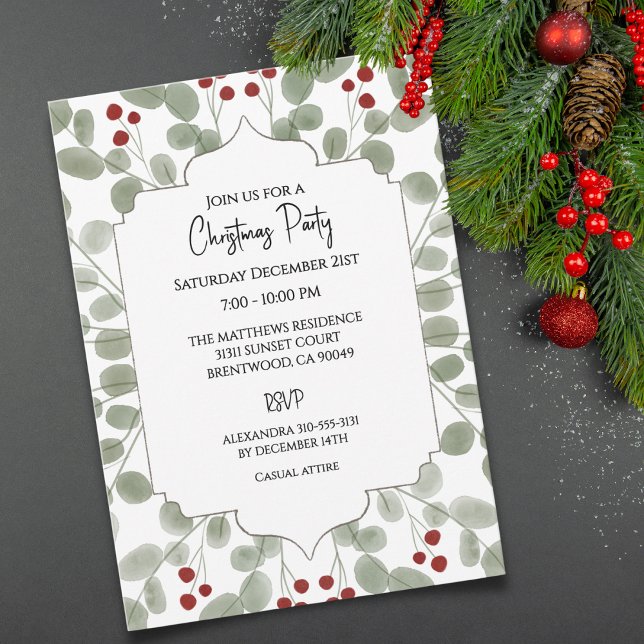Invitation Festive Christmas Holiday Party Custom  (Créateur téléchargé)