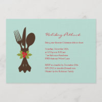 Invitation Festive Cutlery Holiday Party