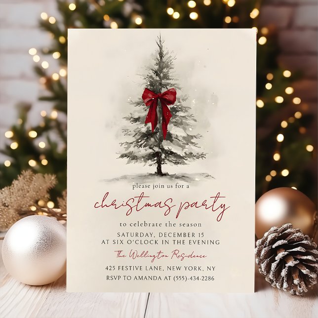 Invitation festive de couronne de Noël pour fête d (Créateur téléchargé)