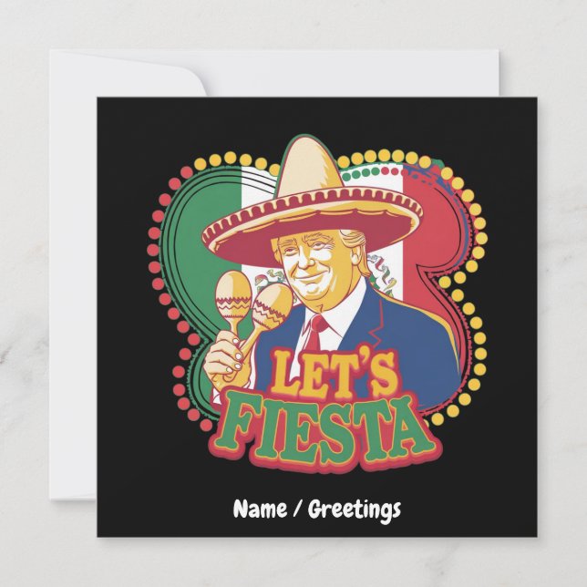 Invitation Festive de Fiesta Funny Trump Cinco De Mayo (Devant)