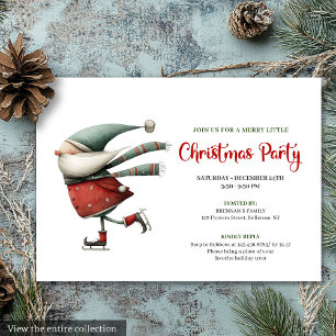 Invitation festive de Noël à l'aquarelle du Père N