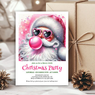 Invitation festive et drôle de Noël avec lunettes