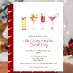 Invitation Festive Fête Cocktail Fête Noël