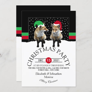 Invitation Festive Fox Cubs