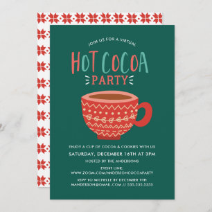 Invitation Festive Hot Cocoa Virtual Holiday Party
