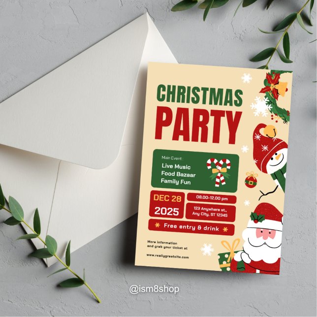 Invitation Festive Noël (Créateur téléchargé)