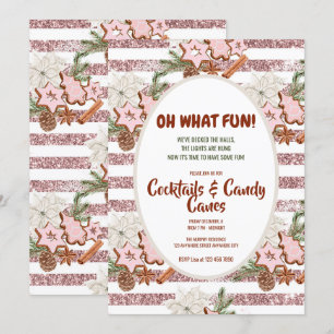 Invitation Festive Noël aquarelle Cocktail Party Invita