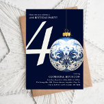 Invitation Festive Noël Bauble fête du 40e anniversaire<br><div class="desc">Célébration d'un 40ème anniversaire pendant la saison des fêtes. Ce design de charme de noël est l'invitation idéale pour envoyer à vos amis et votre famille. Tout le texte est personnalisable.</div>