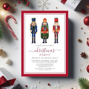 Invitation Festive Nutcracker fête de Noël