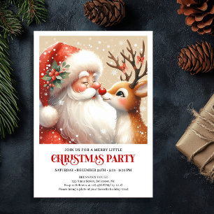 Invitation festive pour la fête de Noël avec le Pè