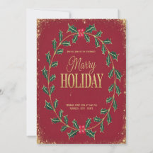 Invitation festive pour les fêtes d'hiver