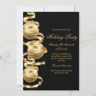 Invitation festive pour une soirée de Noël avec bo