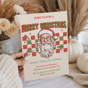 Invitation festive pour une soirée de Noël avec un