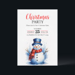 Invitation Festive Snowman Christmas Party<br><div class="desc">Faites la fête de Noël à Snowman! ⛄ Faites de votre fête de Noël un événement spécial grâce à cette charmante invitation à thème snowman. Doté d'un bonhomme de neige gai dans un foulard rouge et d'un casquette bleu hivernal, ce design donne le ton parfait pour un rassemblement de vacances...</div>