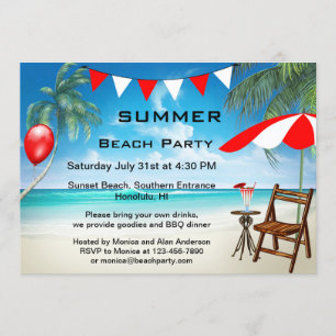 Invitation Festive Summer Beach Party