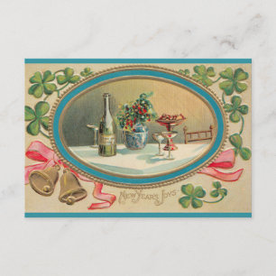 Invitation festive Vintage pour le Nouvel An