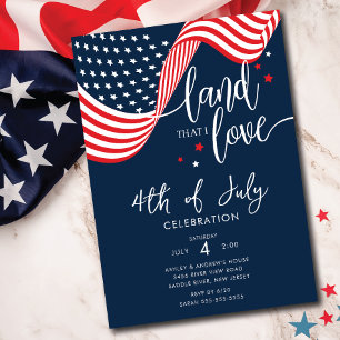 Invitation Fête 4 juillet USA