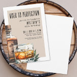 Invitation Fêté à la perfection Soixantième anniversaire pour<br><div class="desc">Vieilli à la perfection : Célébrez soixante ans avec cette invitation d'anniversaire sur le thème du whisky sophistiqué. Avec une bouteille de whisky et un verre audacieux en aquarelle sur le côté droit, ce design ajoute une touche moderne à un thème classique. "Vieilli à la perfection" apparaît en haut dans...</div>
