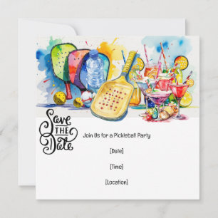 Invitation Fête à thème du Pickleball