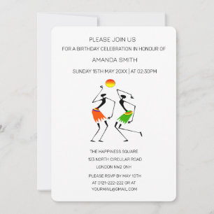 Invitation Fête Abstraite du coucher de soleil moderne Vibe A