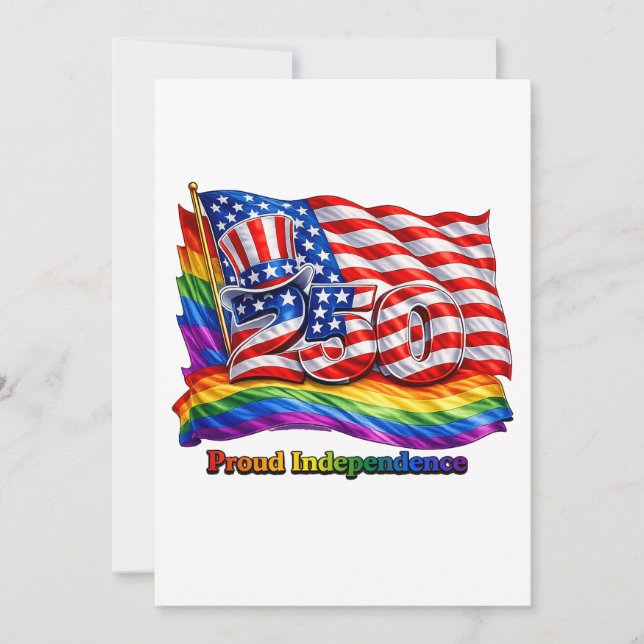 Invitation Fête America 250 Fierté LGBTQ (Devant)
