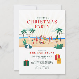 Invitation Fête amusante de Noël festive