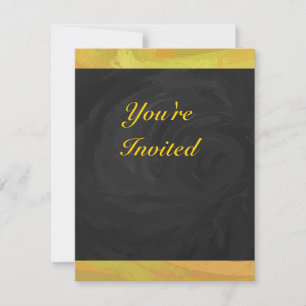 Invitation Fête Ananas et Noir