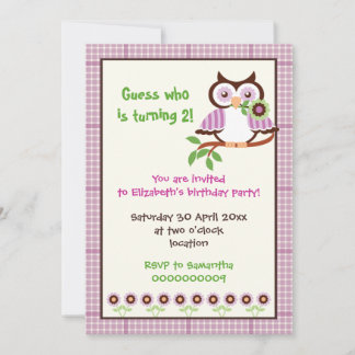 Invitation Fête anniversaire de enfant de choux du printemps