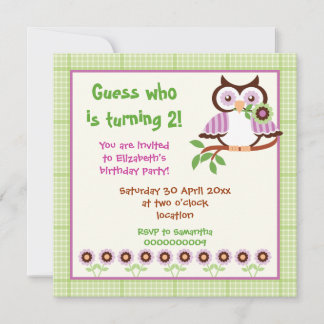 Invitation Fête anniversaire de enfant de choux du printemps