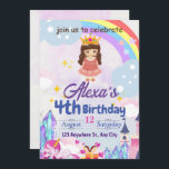 Invitation Fête anniversaire de enfant de fille Rainbow Cadea<br><div class="desc">Cette carte "Cadeaux de fête anniversaire de enfant de fille Rainbow" est pour les filles de fêter leur anniversaire, cette carte d'invitation est de présenter cette fête à la famille et aux amis pour s'amuser avec les enfants.</div>