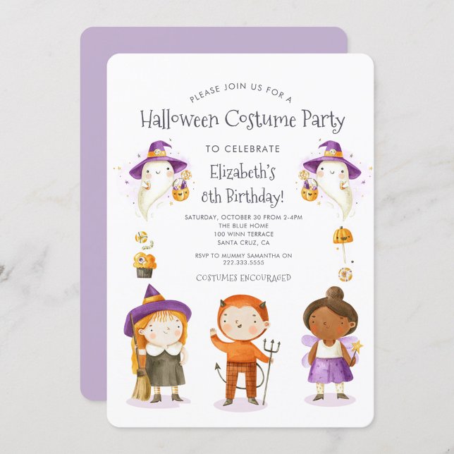 Invitation Fête Anniversaire de enfant du costume d'Halloween (Créateur téléchargé)