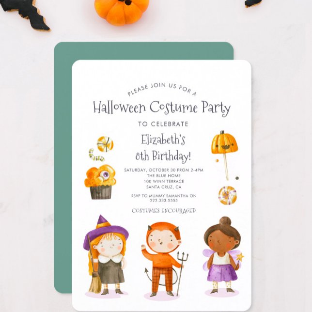Invitation Fête Anniversaire de enfant du costume d'Halloween (Créateur téléchargé)