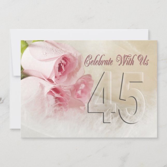 Invitation fête anniversaire pour 45 ans (Devant)
