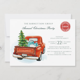 Invitation Fête annuelle de Noël avec logo de l'entreprise