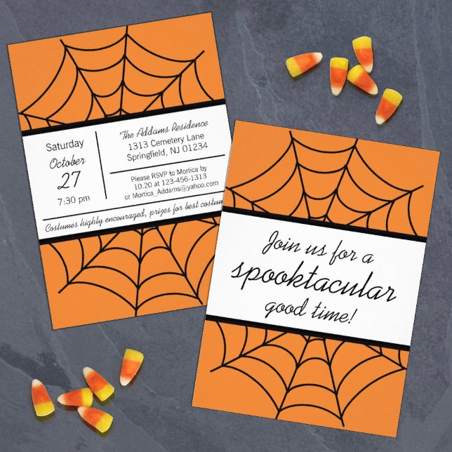 Invitation Fête araignée Spooktacular (Créateur téléchargé)